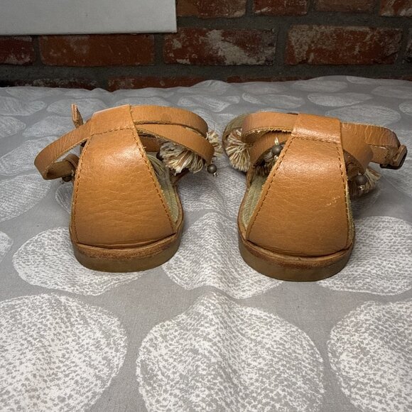 Soludos x Anthropologie Panarea Leather Tasseled Sandals Sandals Sz 6.5 - Picture 6 of 16